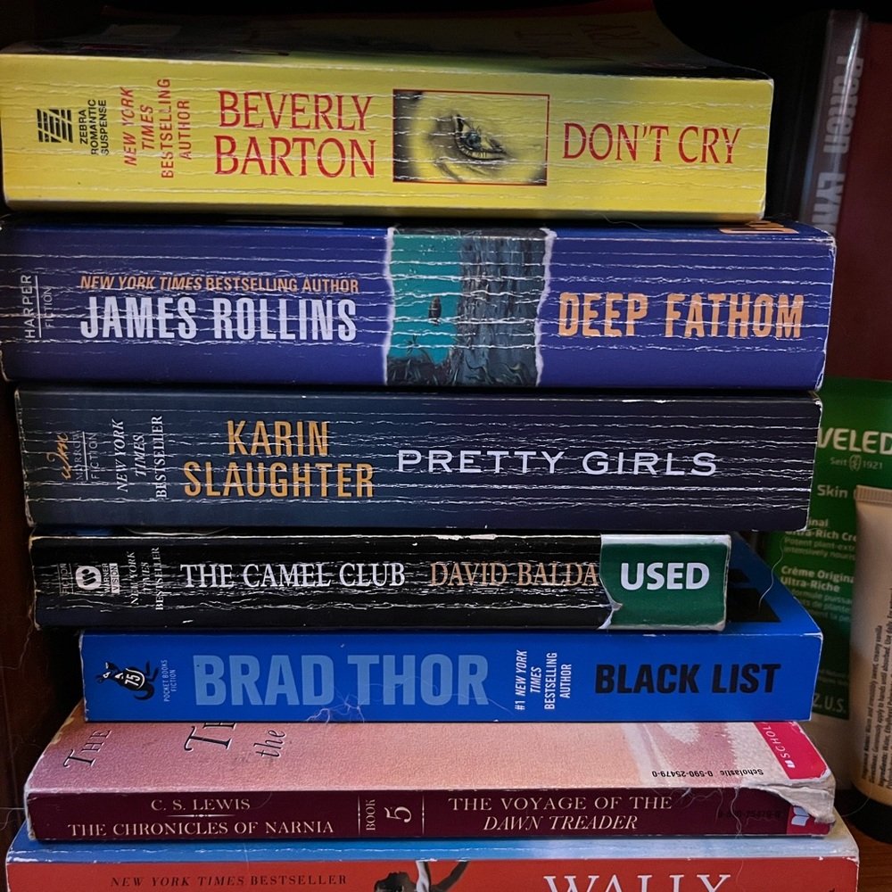 5 lbs books - you pick - mix of genres - some large print - novels, biographies - Picture 5 of 16